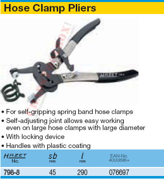 Hose Clamp Plier 45° Angled Flat Band Clamp Pliers Car Water Pipe Pliers  Tool 