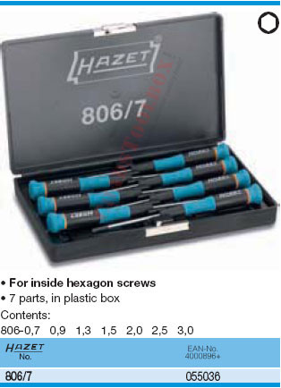 HAZET 806/7 ELECTRONIC SCREWDRIVER SET