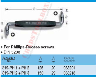 Hazet 819-PH1+PH2 Llave Allen