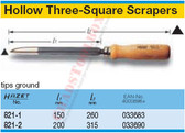 HAZET 821-2 HOLLOW THREE-SQUARE SCRAPER