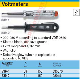 HAZET 839-1 VOLTMETER