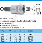 HAZET 8808-8 SCREWDRIVER SOCKET