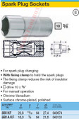 HAZET 880AKF SPARK PLUG SOCKET