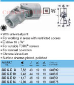 HAZET 880G-E10 TORX SOCKET WITH JOINT