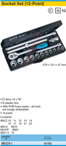 HAZET 880ZN-1 SOCKET SET