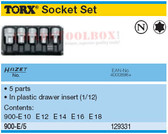 HAZET 900-E/5 TORX SOCKET SET