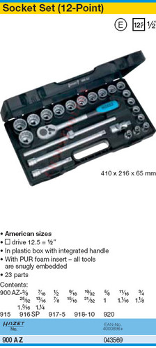 HAZET 900AZ SOCKET SET