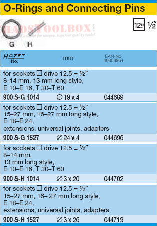 HAZET 900S-G1527 RUBBER RING