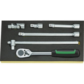 96838175 Stahlwille 1/2 Drive Ratchet/Extension Set