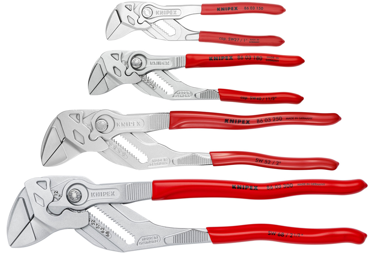 4X8603 Knipex 4 Pc Plier Wrench Set 6", 7", 10", and 12" - ChadsToolbox.com  Inc
