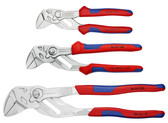 3X8605 Knipex 3 PC Plier Wrench Set w/ Ergo Handles 150, 180, and 250mm