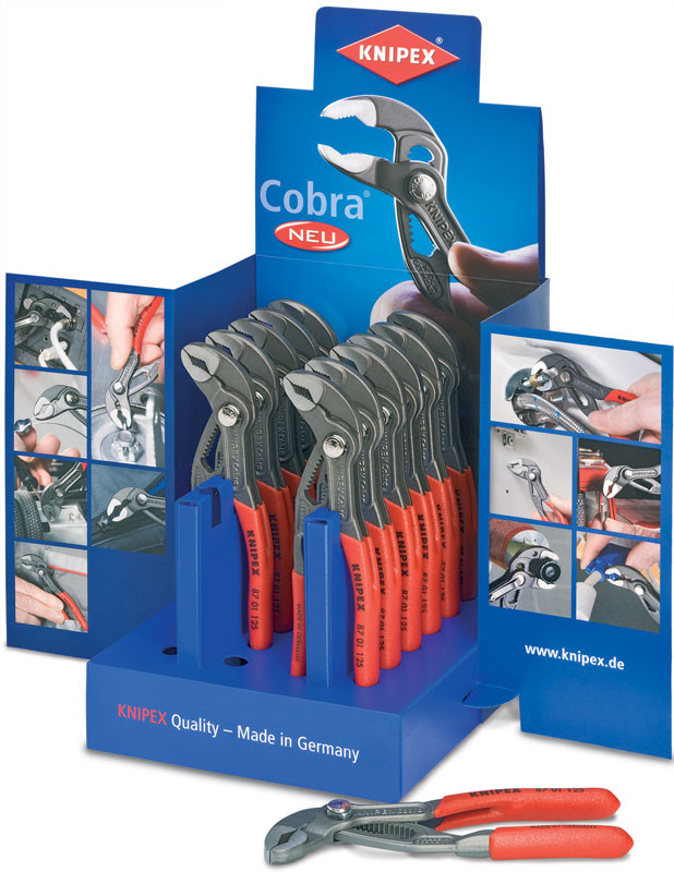 00 19 12 VO3 Knipex COBRA DISPLAY BOX 87 01 125 (12