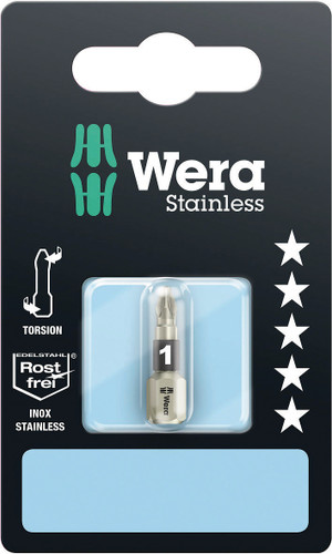 WERA 05073613001 3855/1 TS PZ 1 X 25 MM SB BITS FOR POZIDRIV SCREWS