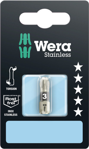 WERA 05073615001 3855/1 TS PZ 3 X 25 MM SB BITS FOR POZIDRIV SCREWS