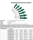 WERA 05345230001 395 HOLO/7 SW 3/16" - 1/2" SCREWDRIVER SET