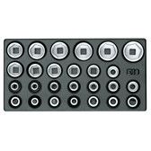 Gedore 1733109 Socket set 1/2" in 1/3 ES tool module 1500 ES-19 IS