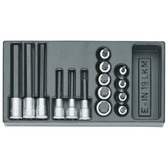 Gedore 1402234 Screwdriver bit socket set 1/2" in 1/3 ES tool module 1500 ES-IN 19 LKM