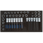 Gedore 2308983 Screwdriver bit socket set 3/8" in 1/3 CT module 1500 CT1-ITX 30