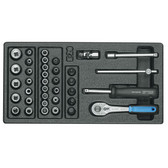 Gedore 6626230 Socket set 1/4" in 1/3 ES tool module 1500 ES-20