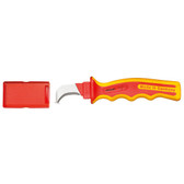 Gedore 2661489 VDE Cable knife with hooked blade VDE 4527 K