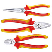 Gedore 1550594 VDE Pliers set with VDE insulating sleeves 3 pcs VDE S 8003 H