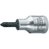 Gedore 6156680 Screwdriver bit socket 1/2" PZ 2 IKS 19 PZD 2