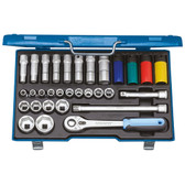 Gedore 1806033 Socket set 1/2" 31 pcs hex 10-36 mm 19 LMU-10
