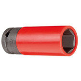 Gedore 2178230 Impact socket 1/2" with protective sleeve, 21 mm K 19 LS 21