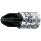 Gedore 6187480 Screwdriver bit socket 1/4" PZ 3 IKS 20 PZD 3