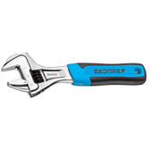 Gedore 2171007 Adjustable spanner, open end, chrome-plated with 2C-handle 60 S 10 JC