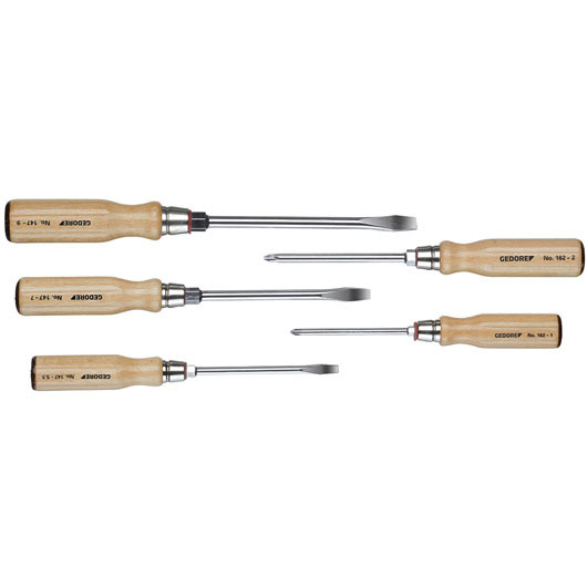 Mashiro　1202 Gedore 6423120 Screwdriver set 5 pcs IS 5.5-9 PH 1-2 147-162-05