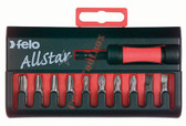 50793 FELO Slotted, Pozidriv, Phillips, +Star 10 Pc Bit Box