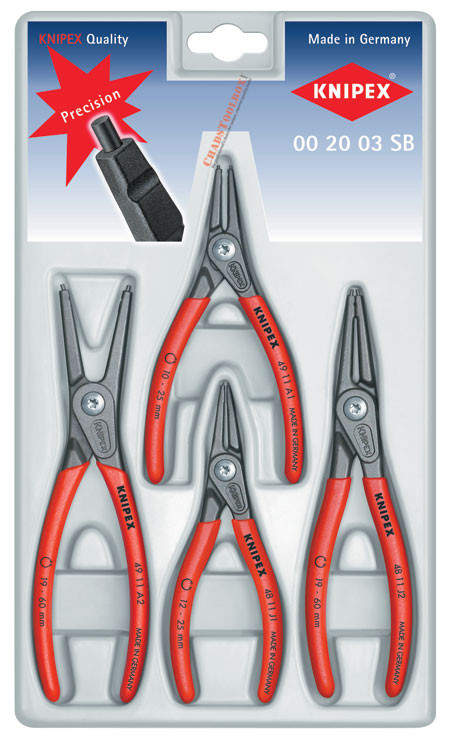 KNIPEX 44 21 J31 Internal Angled Retaining Ring Pliers 8.5-Inch
