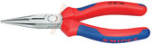 25 02 160 Knipex 6.25 inch CHAIN NOSE PLIERS W/ CUTTER - COMFORT GRIP.