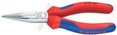 30 25 190 Knipex 7.5 inch LONG NOSE PLIERS - HALF ROUND TIPS - COMFORT GRIP