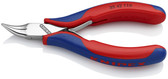 35 42 115 Knipex 4.5 inch ELECTRONICS PLIERS - ANGLED HALF ROUND TIPS