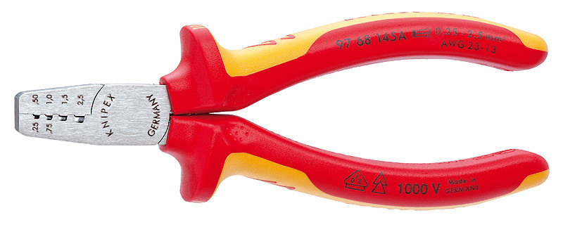 KNIPEX Electricians' Shears with Crimp Area for Ferrules - Red