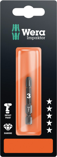 WERA 05073962001 855/4 IMP DC PZ 3 X 50 MM SB POZIDRIV-BITS, IMPACT