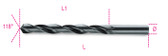 BETA 004100375 410 AS1/8-TWIST DRILLS CYLINDR. ROLLED 410 AS1/8