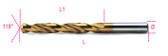 BETA 004140088 414 5,00-TWIST DRILLS SHORT ENT. GROUND 414 5,00