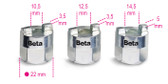 BETA 015570010 1557 /S3-SOCKETS FOR SHOCK ABSORBER NUTS 1557 /S3