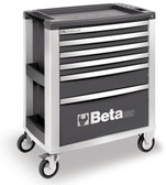 BETA 039000032 C39 G/6-MOBILE ROLLER CAB 6 DRAWERS GREY