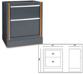 BETA 055000202 C55 M2-FIXED MODULE WITH 2 DRAWERS