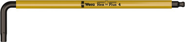 WERA 05022608001 950 SPKL HEX-PLUS SW 4.0 YELLOW LONG ARM HEX KEY