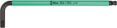WERA 05022636001 950 SPKL HEX-PLUS SW 1/4" TURQUOISE LONG ARM HEX KEY