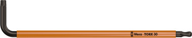 WERA 05024357001 967 SPKL BO TX 30 LIGHT ORANGE LONG ARM BALLPOINT-TORX KEY