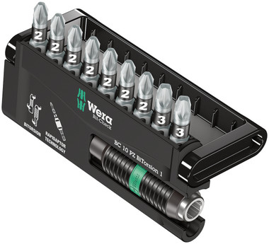 WERA 05056368001 BIT-CHECK 10 PZ BITORSION 1 BITS ASSORTMENT BITORSION