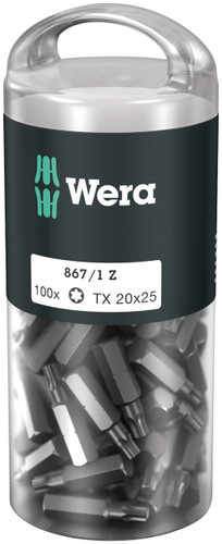 WERA 05072446001 867/1 Z TX 10 X 25 MM DIY-BOX BITS FOR TORX SOCKET SCREWS