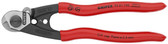 95 61 190 SBA Knipex 7.5 inch WIRE ROPE CUTTERS with 2 crimp dies, SBA on retail hang card