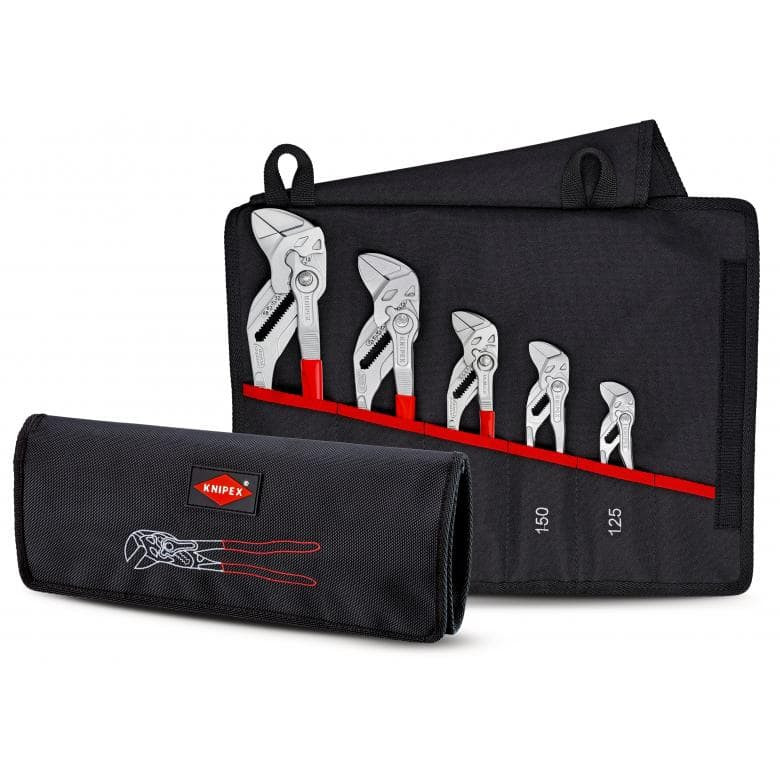 Knipex 00 19 55 S4 Plier Wrench Set in Roll Up Pouch Inc